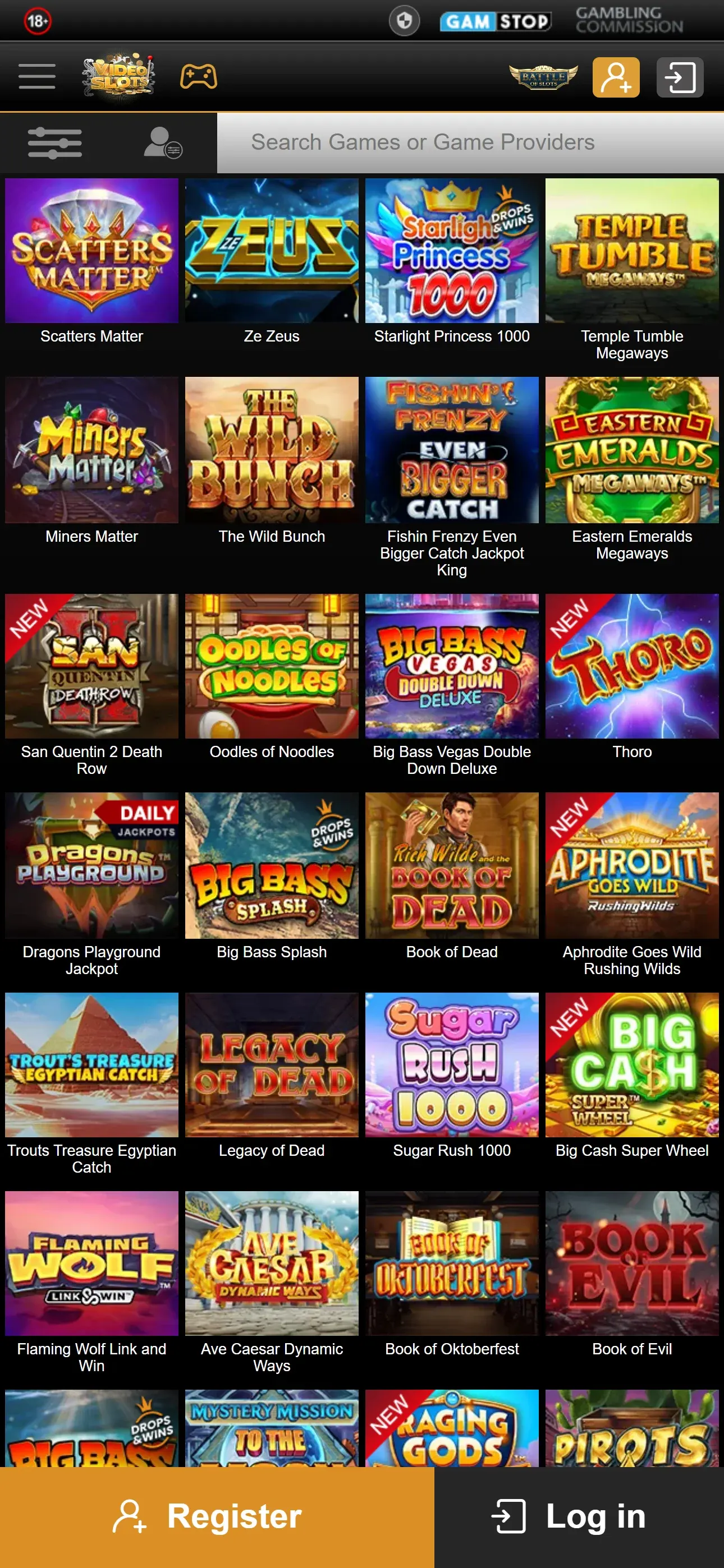Videoslots Casino — mobil